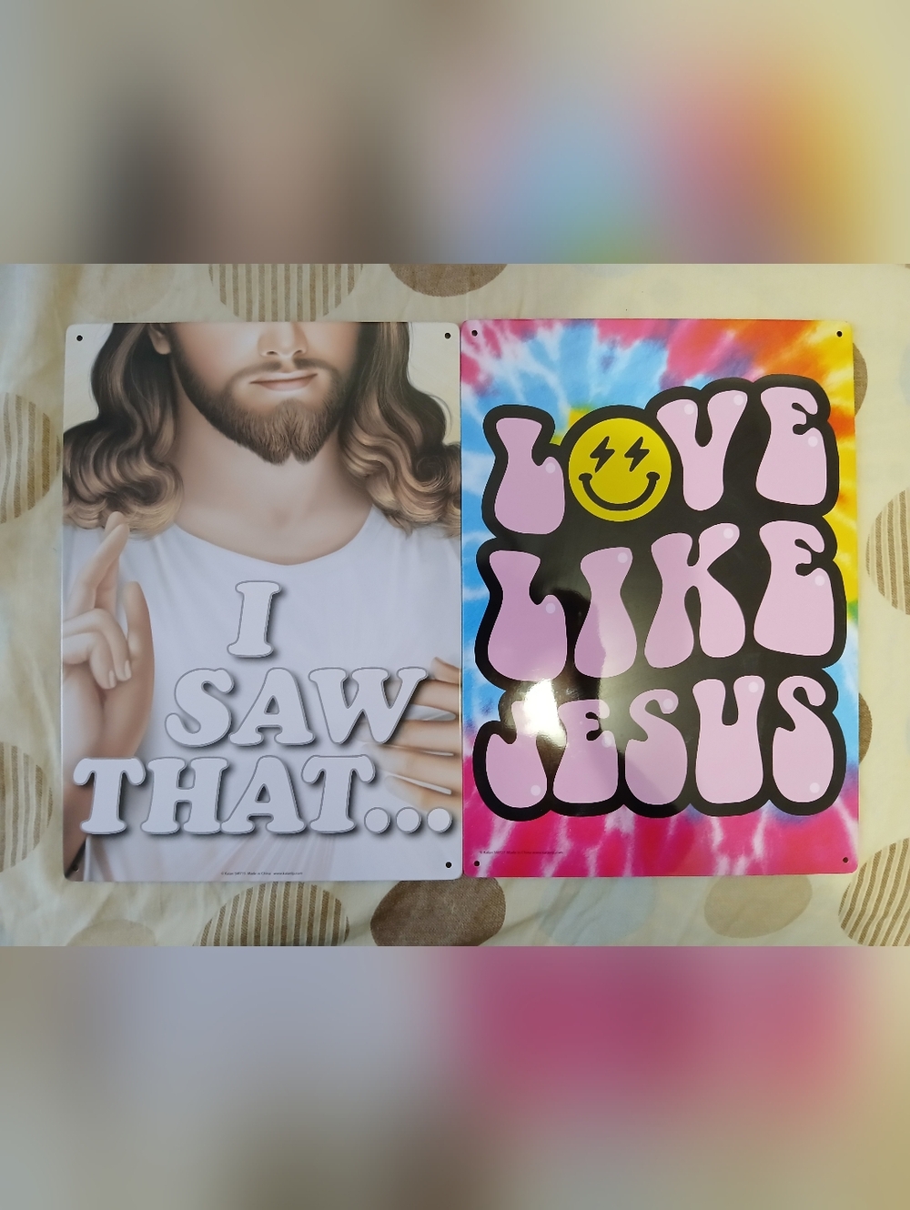 Cool Jesus Metal Wall Decor Sign Set